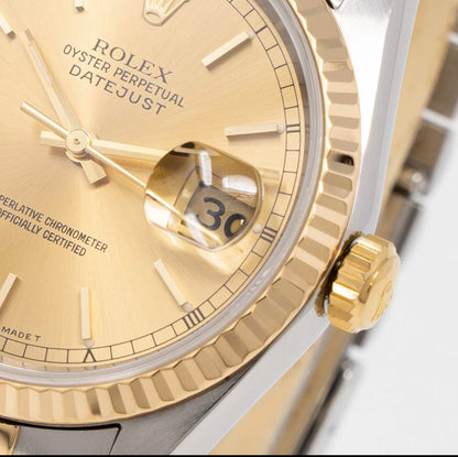 ROLEX Datejust Two Tone Champagne Dial
