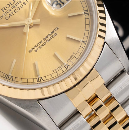 ROLEX Datejust Two Tone Champagne Dial