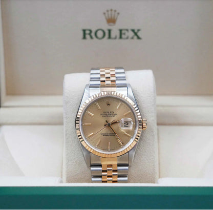 ROLEX Datejust Two Tone Champagne Dial